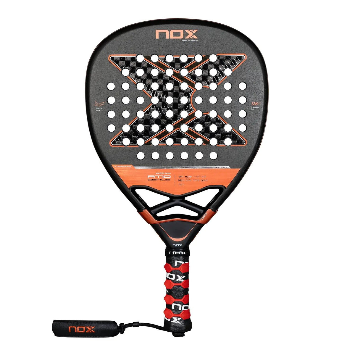 Padelschläger NOX AT10 Genius Attack 12K by Agustín Tapia 2025